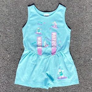Wave Patrol Bears Double Sided Vtg 1990s Jet Set Romper Youth Size (4T)